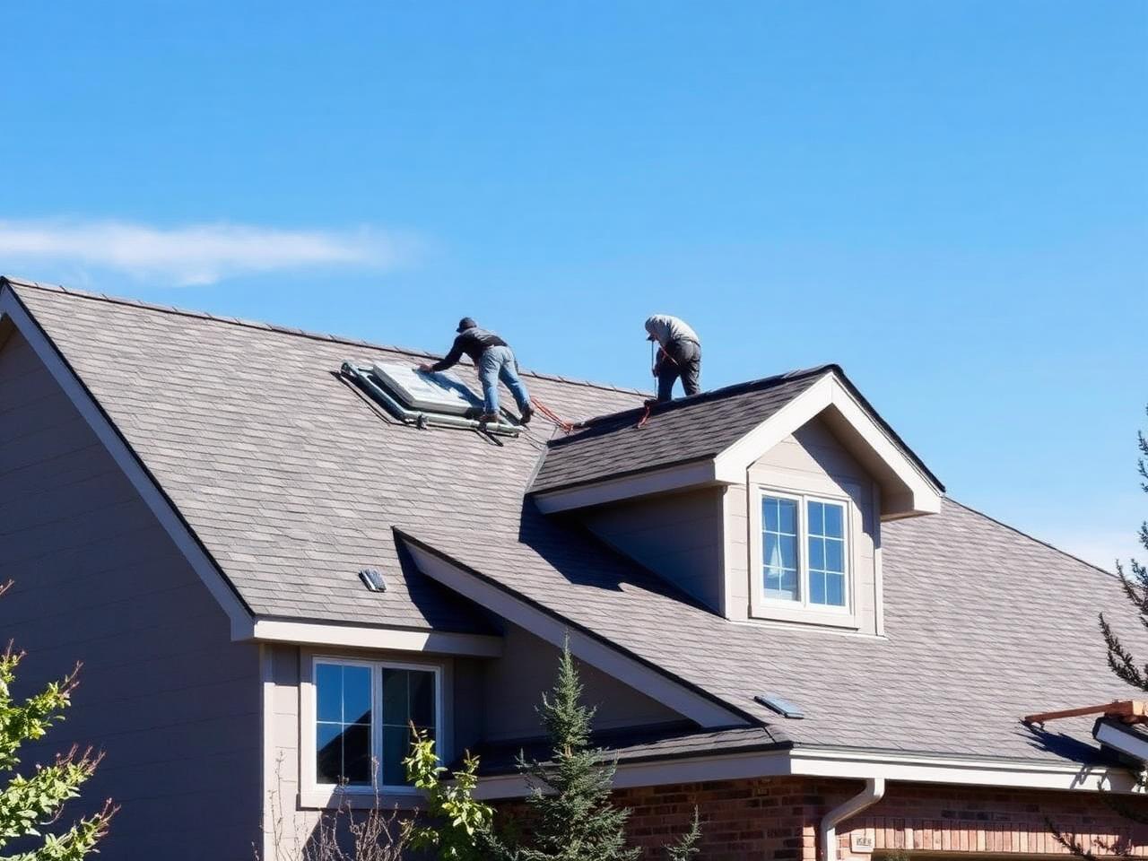 Completed roof replacement with architectural shingles